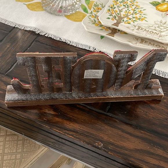 Christmas "NOEL" Wood & Red & Black Plaid Holiday Accent/Decor - Picture 4 of 4